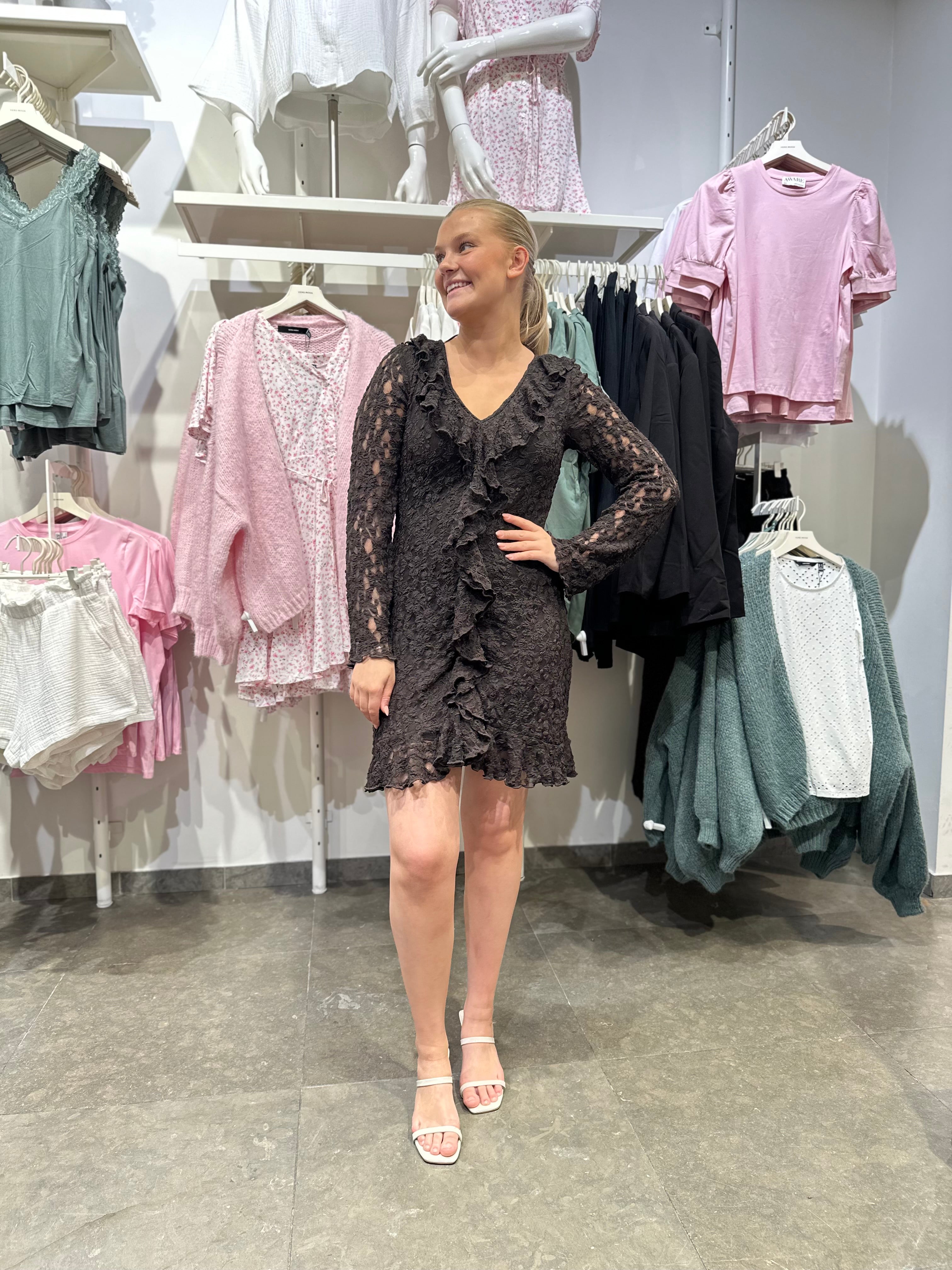 AWKIENNA Short Dress - Chocolate Torte